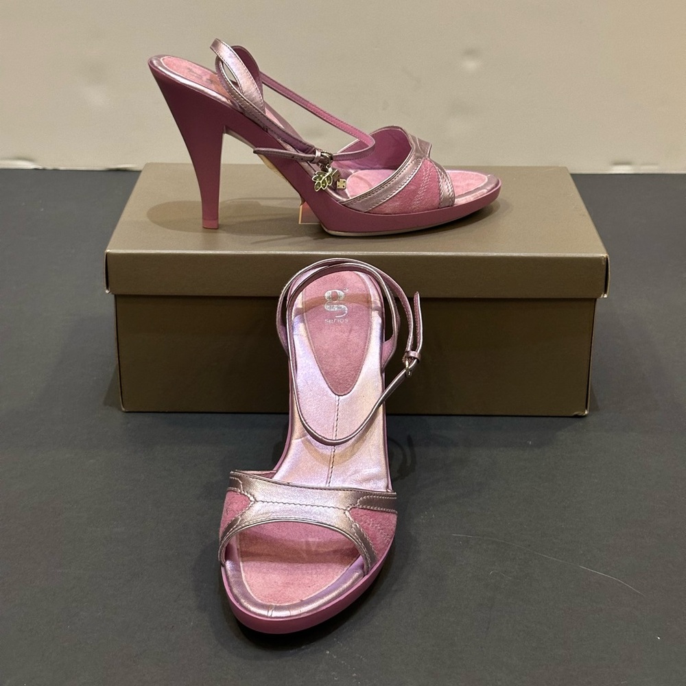 Cole Haan x Nike Lab Barbie Metallic Pink Heels w/ Ankle Charms